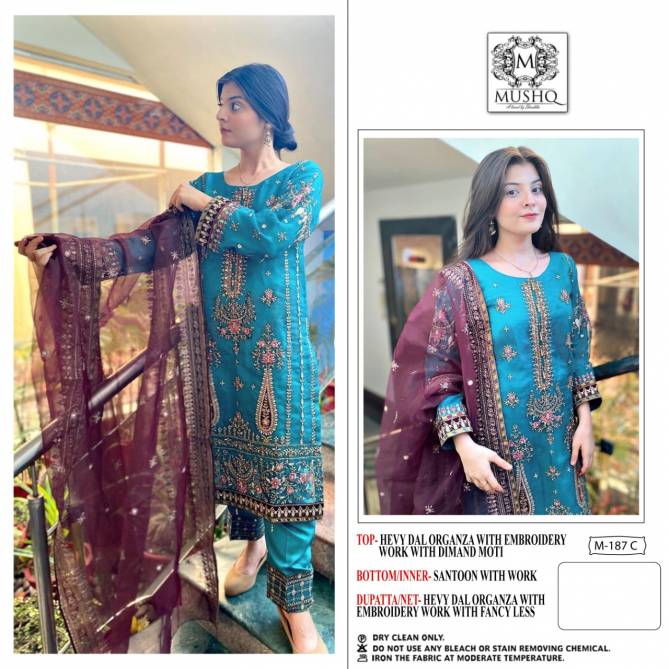 Mushq 187 Fancy Festive Wear Wholesale Pakistani Salwar Suits